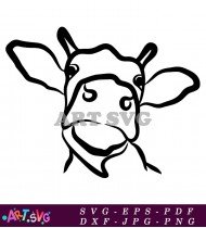 Cow Cartoon Illustration For Social Media SVG