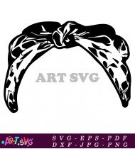 Headband Knot With Simple Cartoon Style SVG