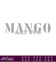 Mango Logo Design in Grey and Gold SVG