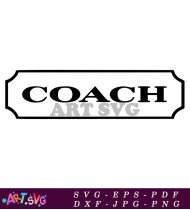 Black Coach Logo In A White Background SVG