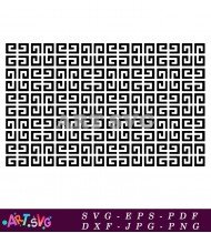 Black And White Geometric Lines Intersecting Pattern SVG