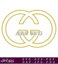 Classic Gucci Symbol Double G Logo Graphic SVG