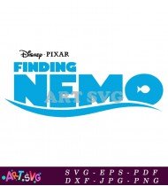 Blue And White Finding Nemo Movie Logo SVG 2