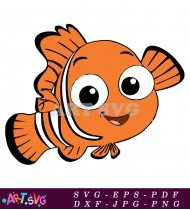 Cute Cartoon Clownfish Cartoon Illustration Vector SVG