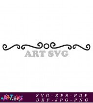 Black Swirls and Curves Design Elements SVG