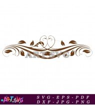 Brown And White Swirl Wedding Clipart SVG