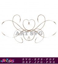 Vintage Brown Floral Design Clipart SVG 1