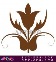 Elegant Free Swirl Floral Design Illustration SVG 1