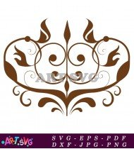 Elegant Free Swirl Floral Illustration SVG 1