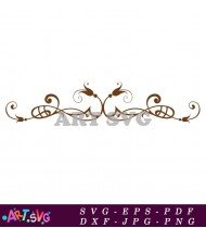 Elegant Decorative Swirls Ornate Vector Design Pattern SVG 1