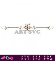 Vintage Ornate Floral Design Decorative Line Element SVG