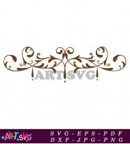 Swirling Elegant Floral Decorative Design Element SVG