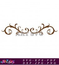 Floral Corner Decorative Design Element Vintage SVG