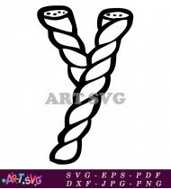 Rope Twine Graphic Black And White Illustration SVG