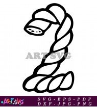 Braided Rope Illustration, Nautical Rope Clipart SVG