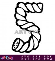 Clip Art Rope Design Number Six SVG