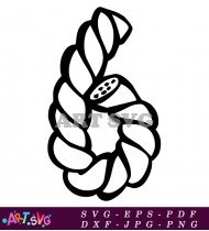 Twisted Rope Number Five Clipart Image SVG