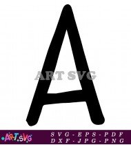 Simple Hand Drawn Bold A Alphabet Letter SVG