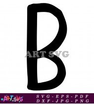 Bold Uppercase Letter B Alphabet Printable SVG