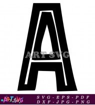 Bold Simple Uppercase Letter A Alphabet SVG