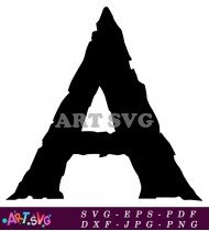 Simple A Uppercase Bold Black Letter Font SVG 1