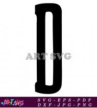 Hand Drawn Font Black Letter D SVG