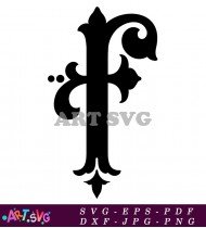 Bold Hand Drawn Font Black Letter F SVG 2