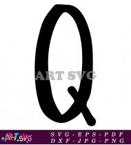 Letter Q Black And White Graphics Design SVG 1