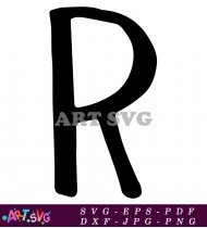 Letter R Font Free Download Black SVG 1