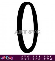 Black and White Capital Letter O Graphic SVG