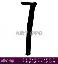 Number Seven Clipart Black Free Download SVG 1