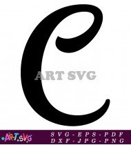 Free Cursive Alphabet Letter C Vector Image SVG