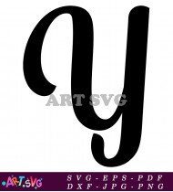 Stylish And Classic Cursive Letter Y SVG