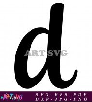 Elegant And Stylish Script Letter D SVG