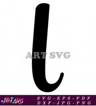 Black And White Alphabet Letter L SVG 2