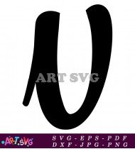 Free Vector Black Letter V Clipart SVG