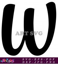 Free Vector Black Letter W Clipart SVG