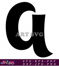 Bold Black Letter A Clipart SVG