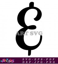 Bold Black Ampersand Symbol Design Vector SVG