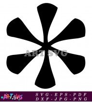 Bold Black Starburst Symbol Design Vector SVG