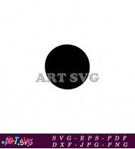 Circular Shape Isolated Black and White SVG