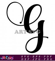 Letter G in Bold Cursive Script SVG