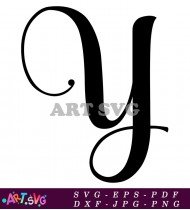 Free Elegant Calligraphy Font Letter Y Download SVG