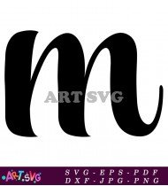 Modern Creative Letter M Alphabet Graphic Design SVG