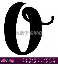 Creative Bold Alphabet Letter O Graphic Design SVG