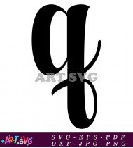 Cool Creative Letter Q Alphabet Graphic Design SVG