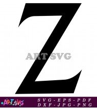 Letter Z Font Style Black Gothic Design SVG