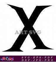 X Gothic Font Style Black Letter Design SVG