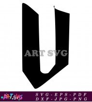 Gothic Font Style Black Letter U Design SVG 1