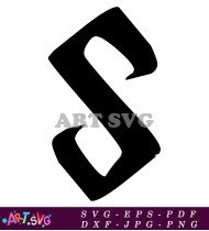 Gothic Black Letter S Clip Art Free SVG